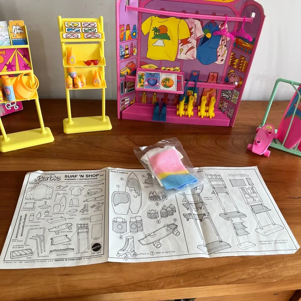 Vintage 1987 California Dream‎ Barbie Surf n Shop Playset Mattel 4461 Beach Toy